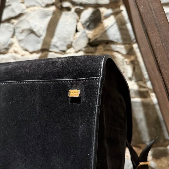 The Row Black Suede Soft Margaux 17 Bag - Picture 11 of 16